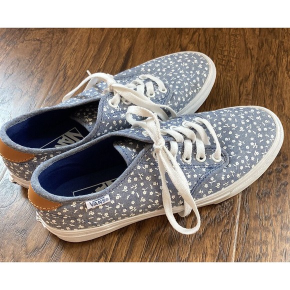 Vans Woman's Size 7.5 Canvas Floral Print Sneaker Shoe Low Top Lace Ups - Picture 10 of 11